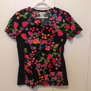 White Cross Scrub Top